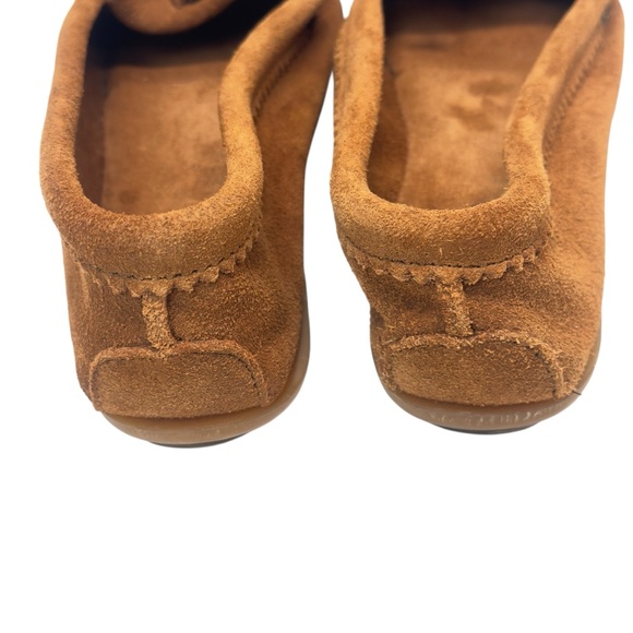 Minnetonka Brown Suede Moccasins with Beaded Thunderbird Accents Sz 10 - Picture 10 of 10